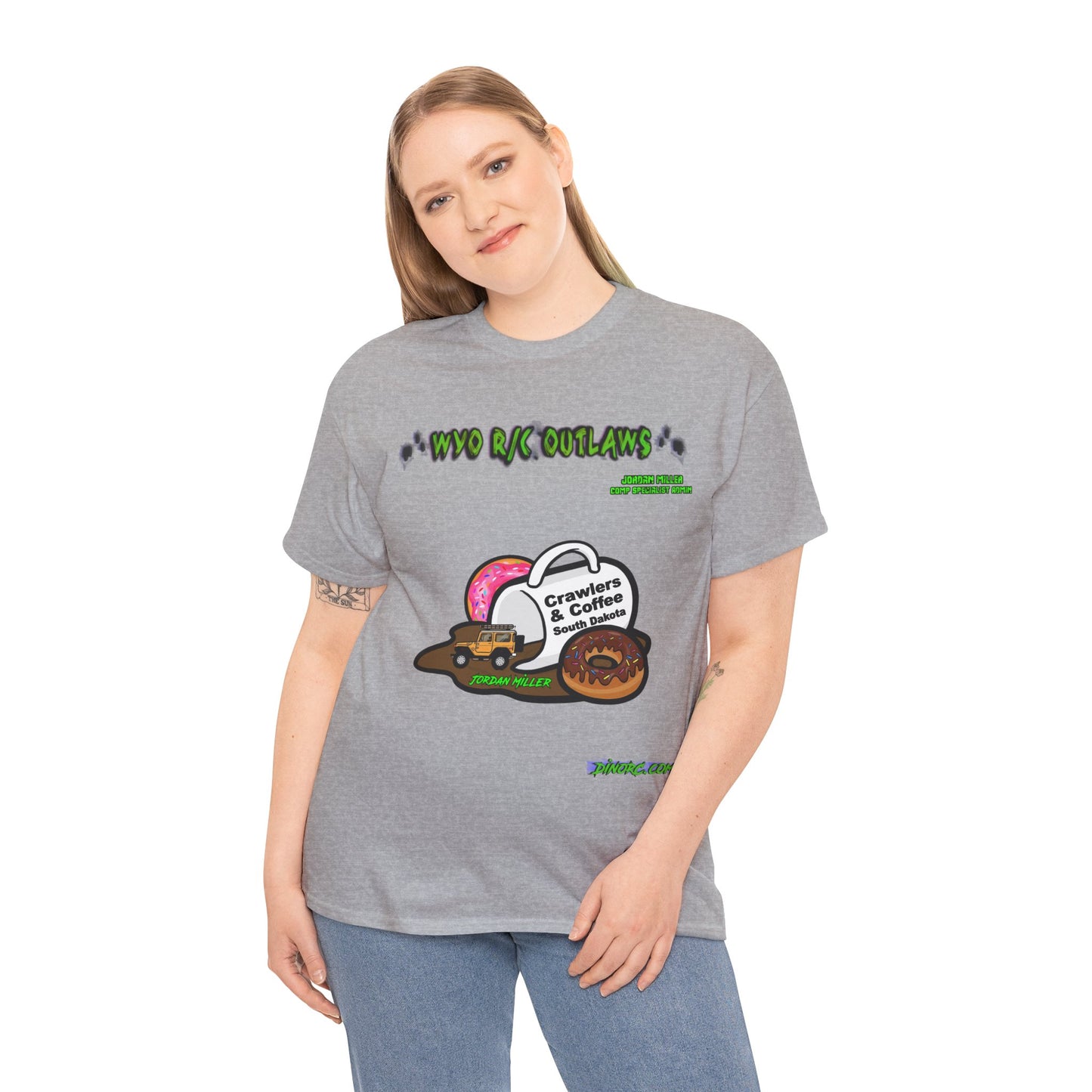Jordan Miller WYO R/C OUTLAWS DinoRc Logo T-Shirt S-5x Black Green