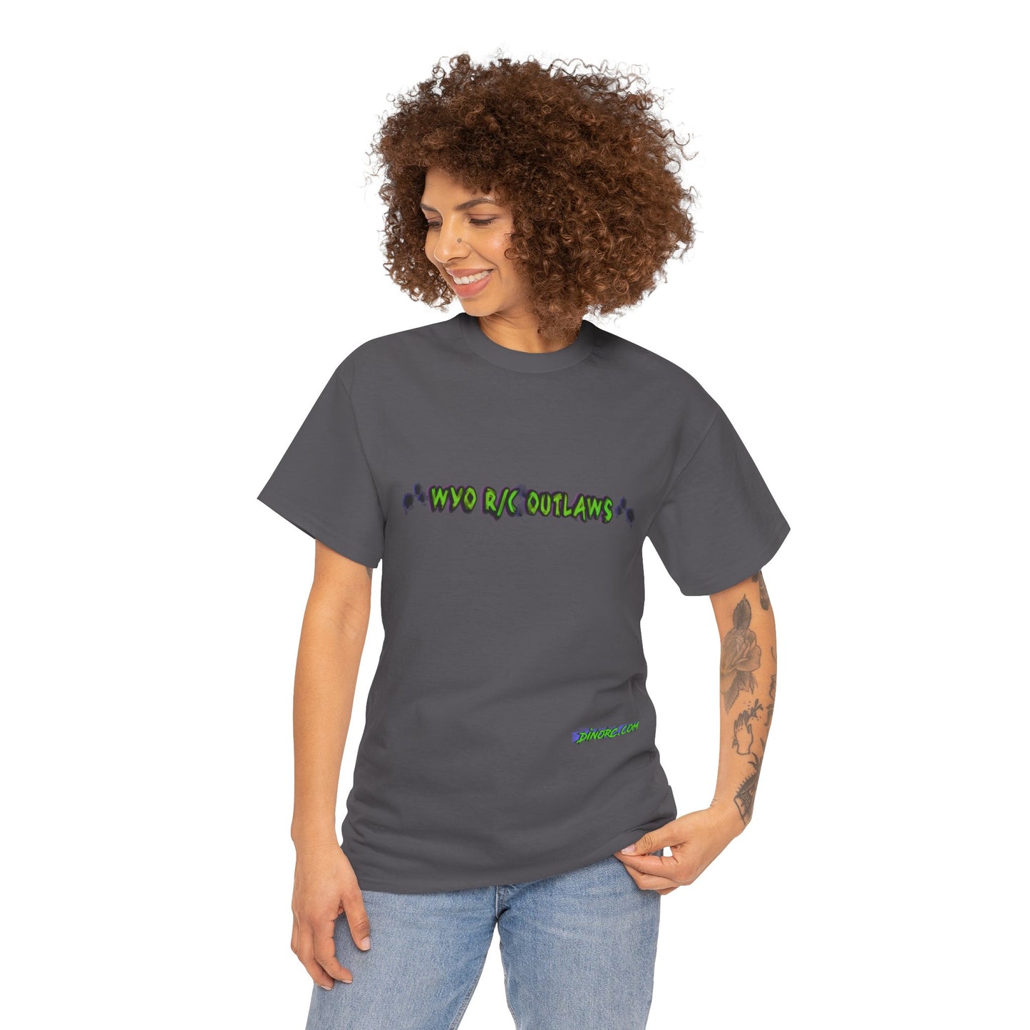 WYO R/C OUTLAWS DinoRc Logo T-Shirt S-5x Black Green