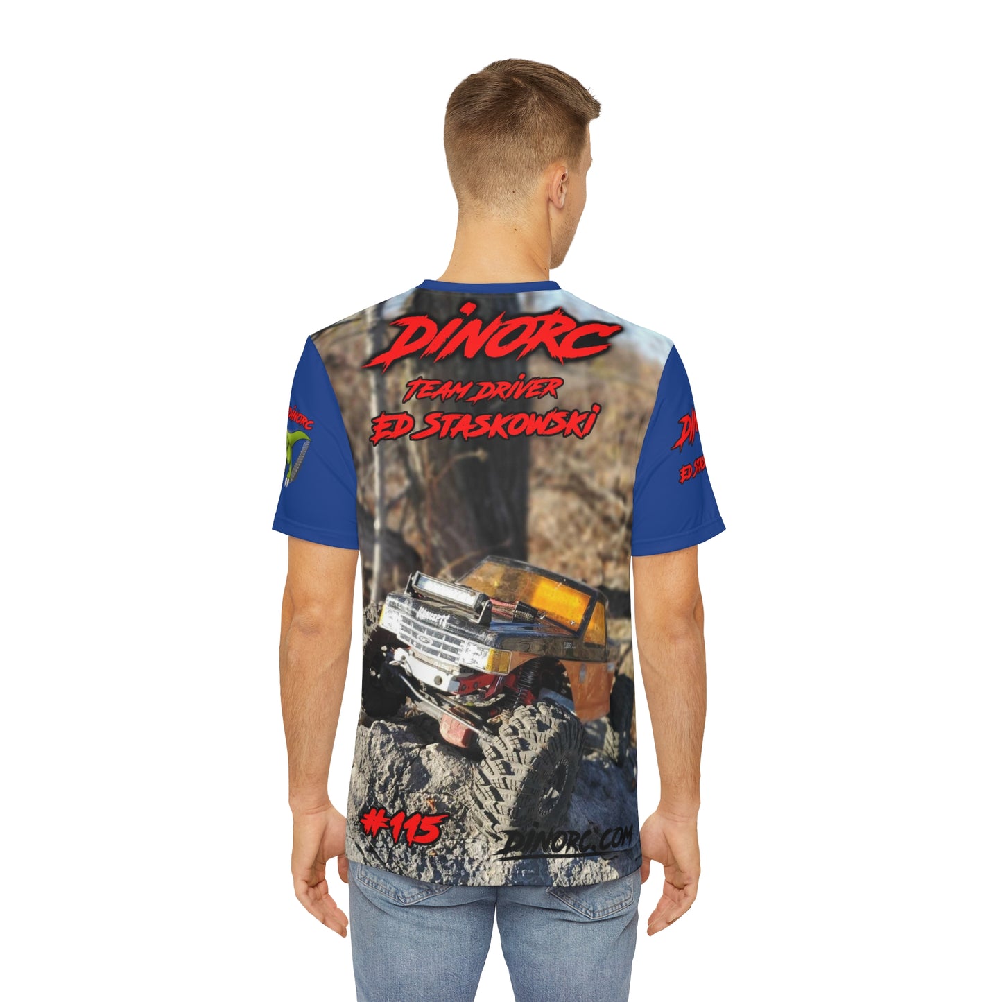 Ed Staskowski Blue sleeves DinoRC Team Driver Shirt (AOP)