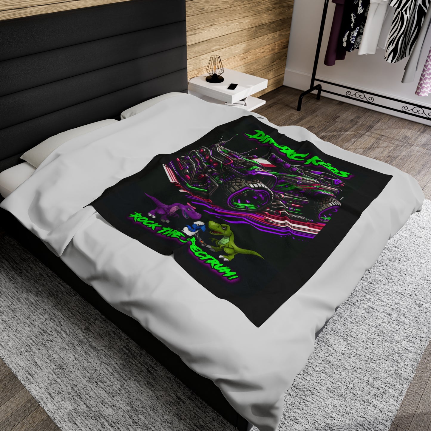 2024 DinoRC Autism Velveteen Plush Blanket