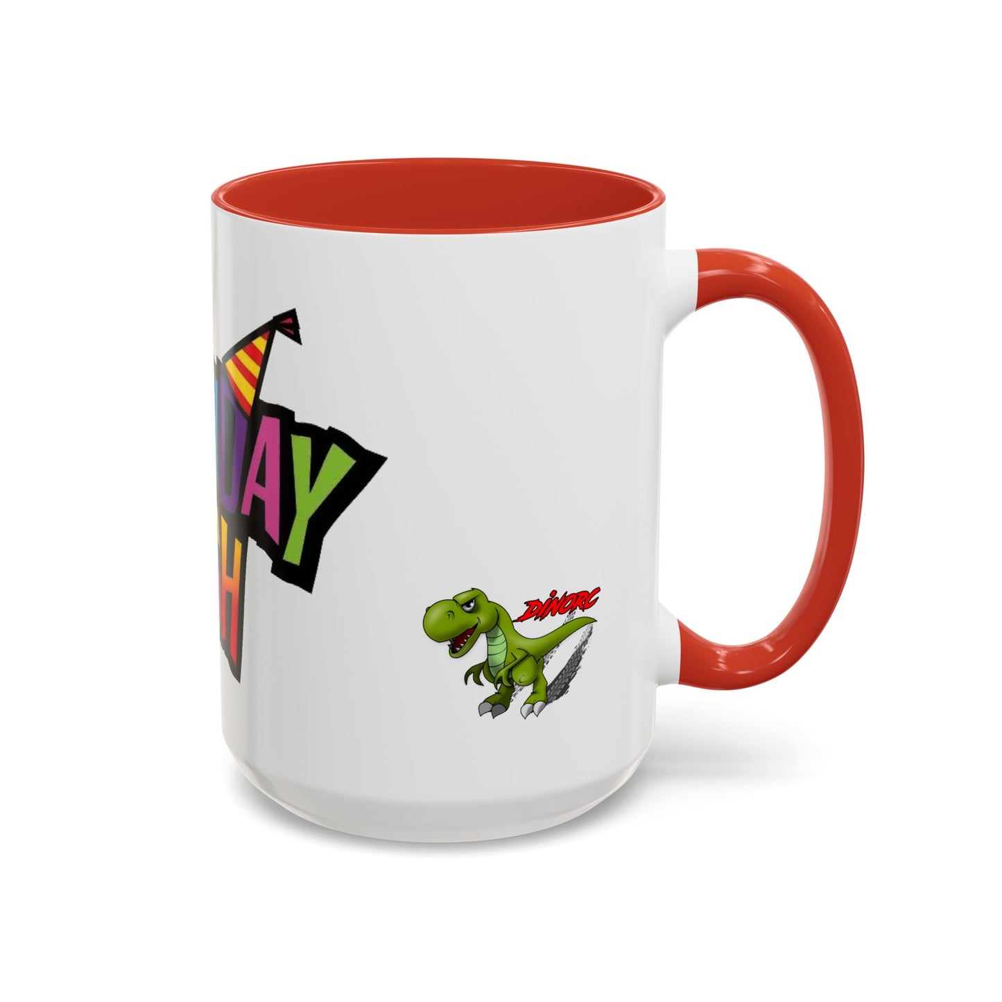 Birthday Bash Accent Coffee Mug - Fun Celebration Dino Theme