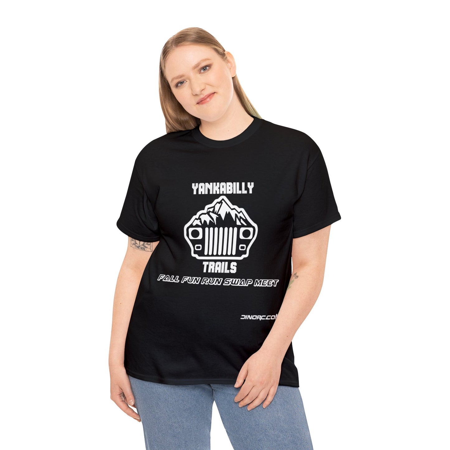 Yankabilly Trails DinoRc Logo T-Shirt S-5x Black White Green Blue Red