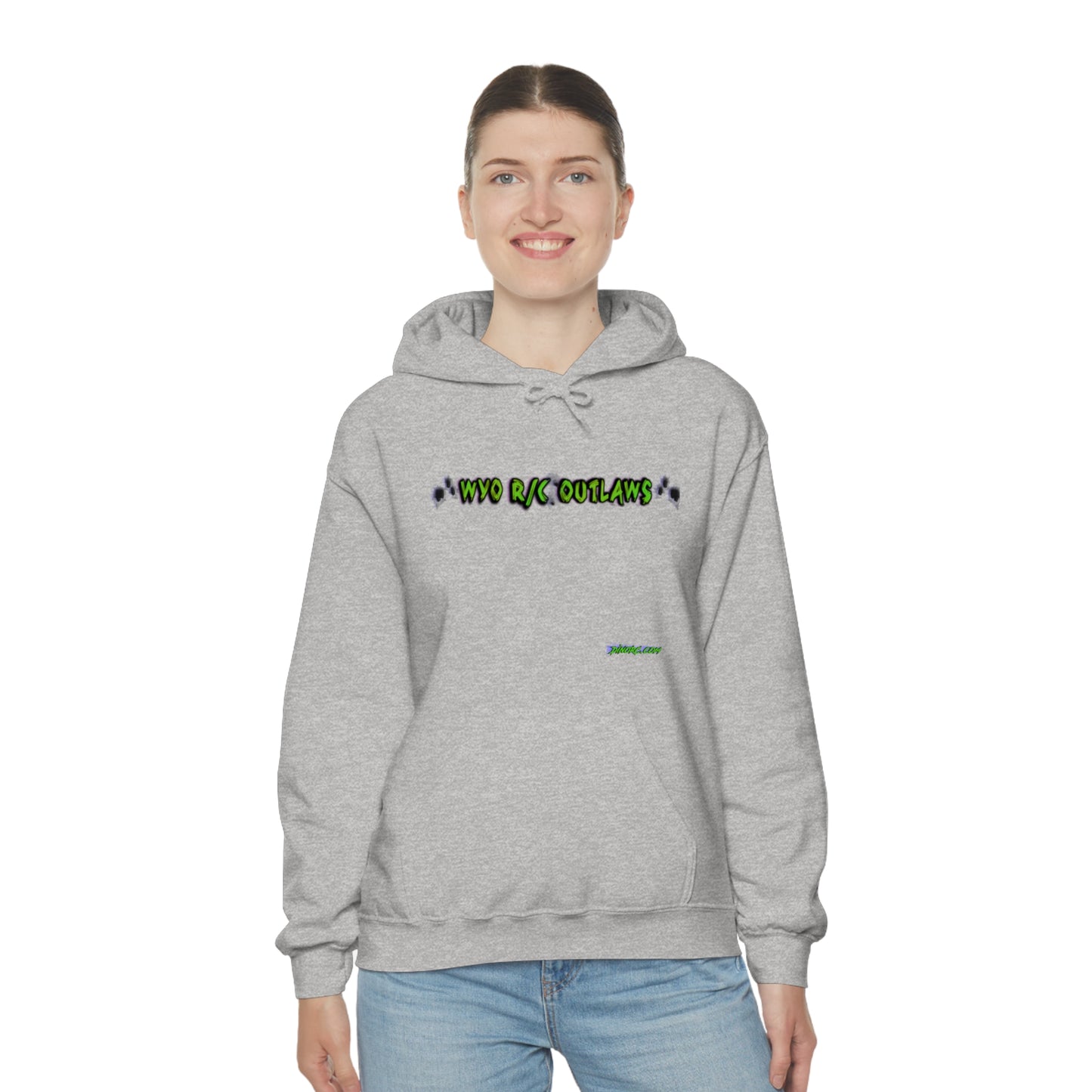 RC Outlaws DinoRC in 4 colors front back Hooded Sweatshirt
