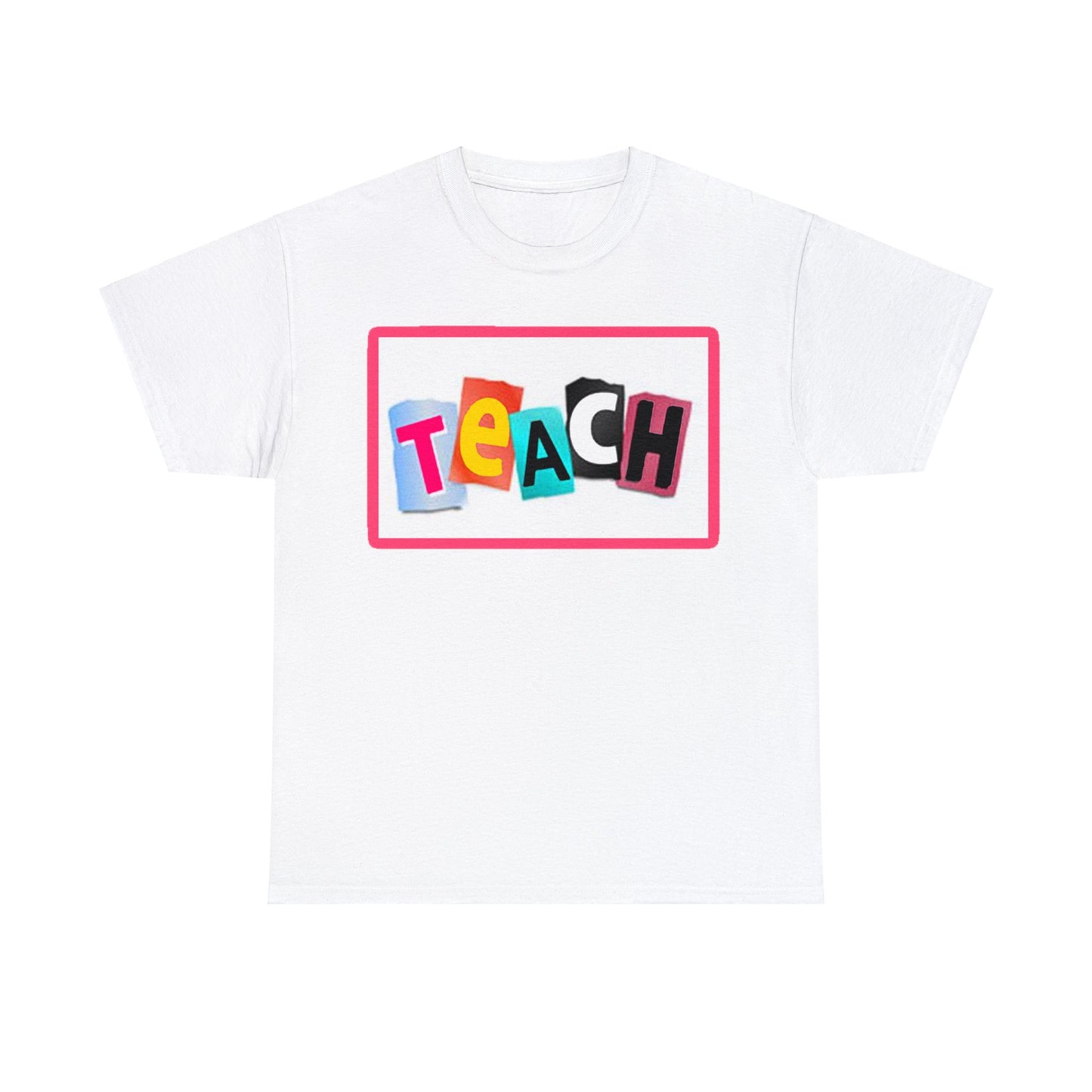 Teach White Logo Front Back T-Shirt 10 colors S-5x
