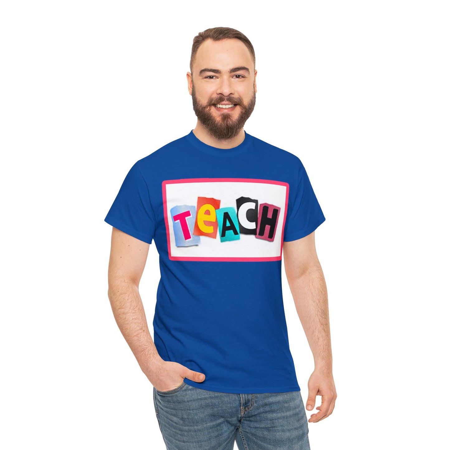 Teach White Logo Front Back T-Shirt 10 colors S-5x