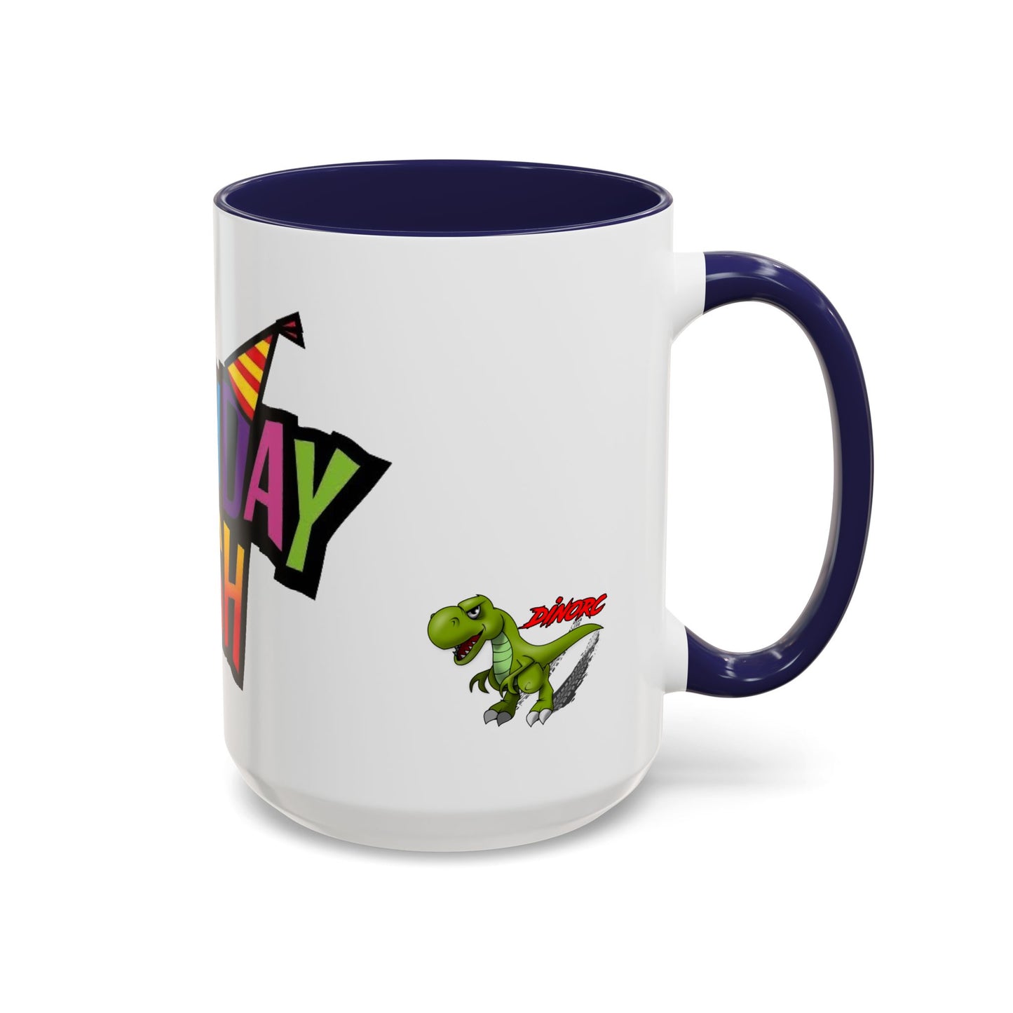 Birthday Bash Accent Coffee Mug - Fun Celebration Dino Theme