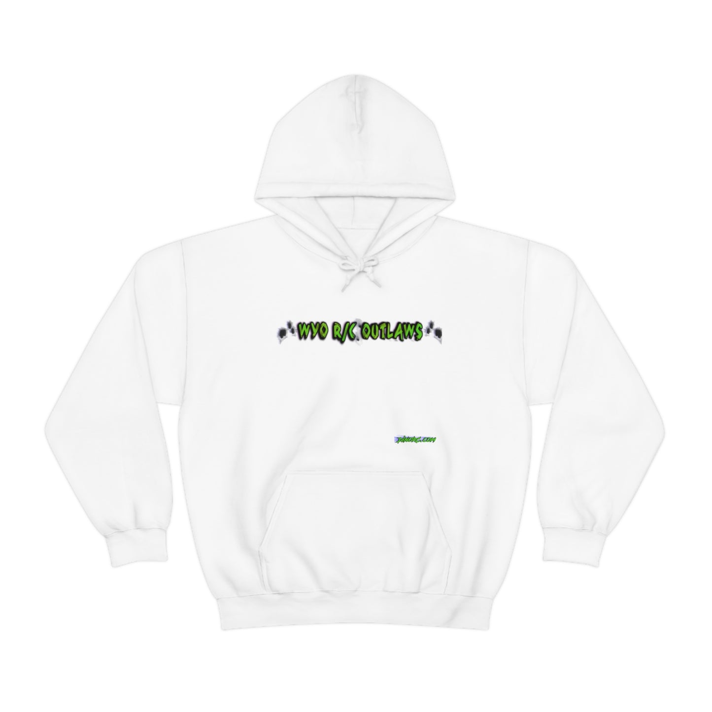 RC Outlaws DinoRC in 4 colors front back Hooded Sweatshirt
