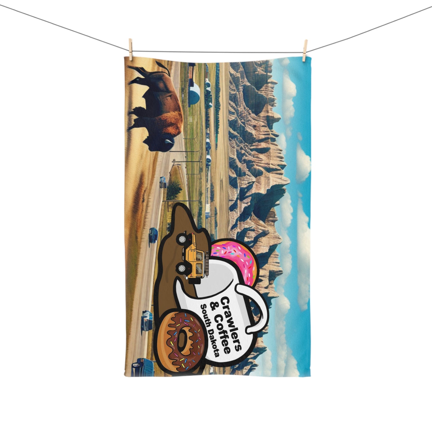 Crawlers and Coffee Hand Towel
