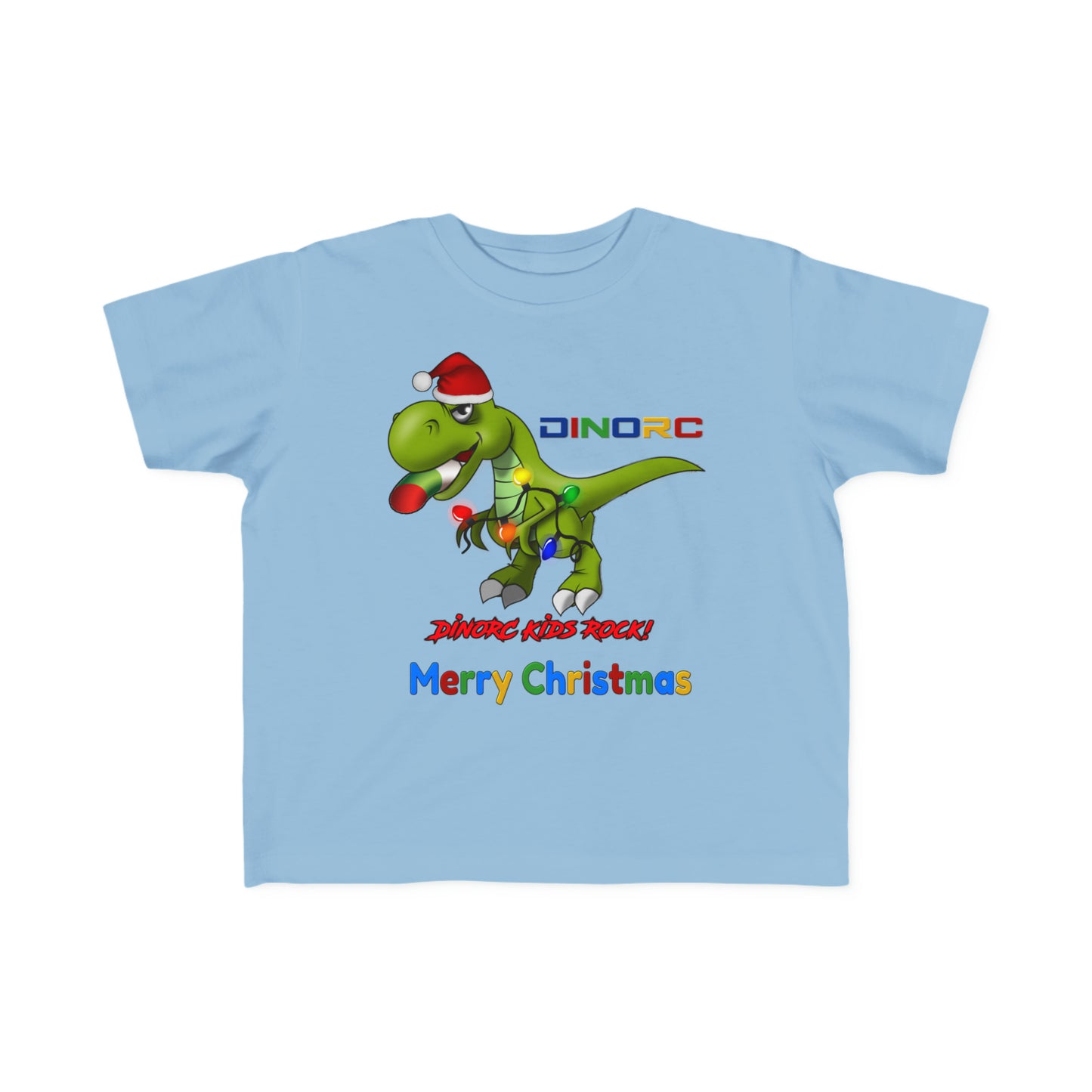 Merry Christmas DinoRC Christmas Toddler's Fine Jersey Tee