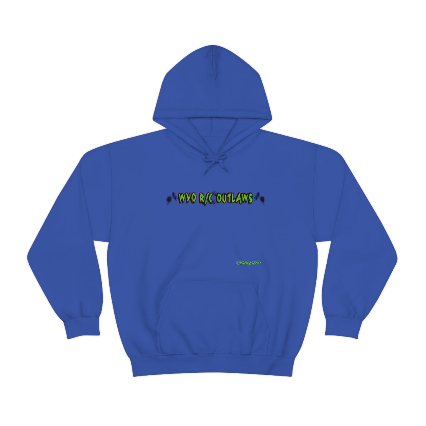 RC Outlaws DinoRC in 4 colors front back Hooded Sweatshirt