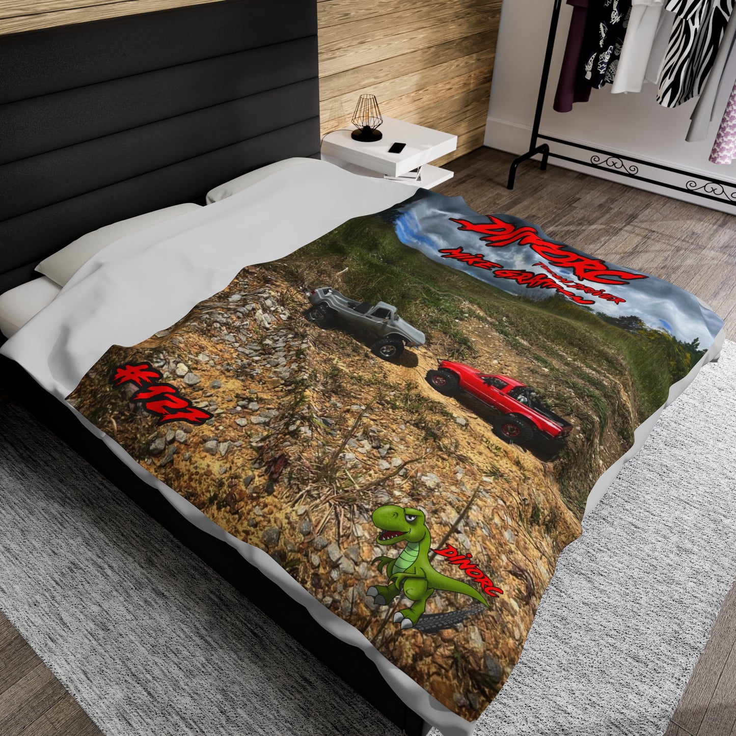 Mike Graham DinoRC Team Driver Velveteen Plush Blanket