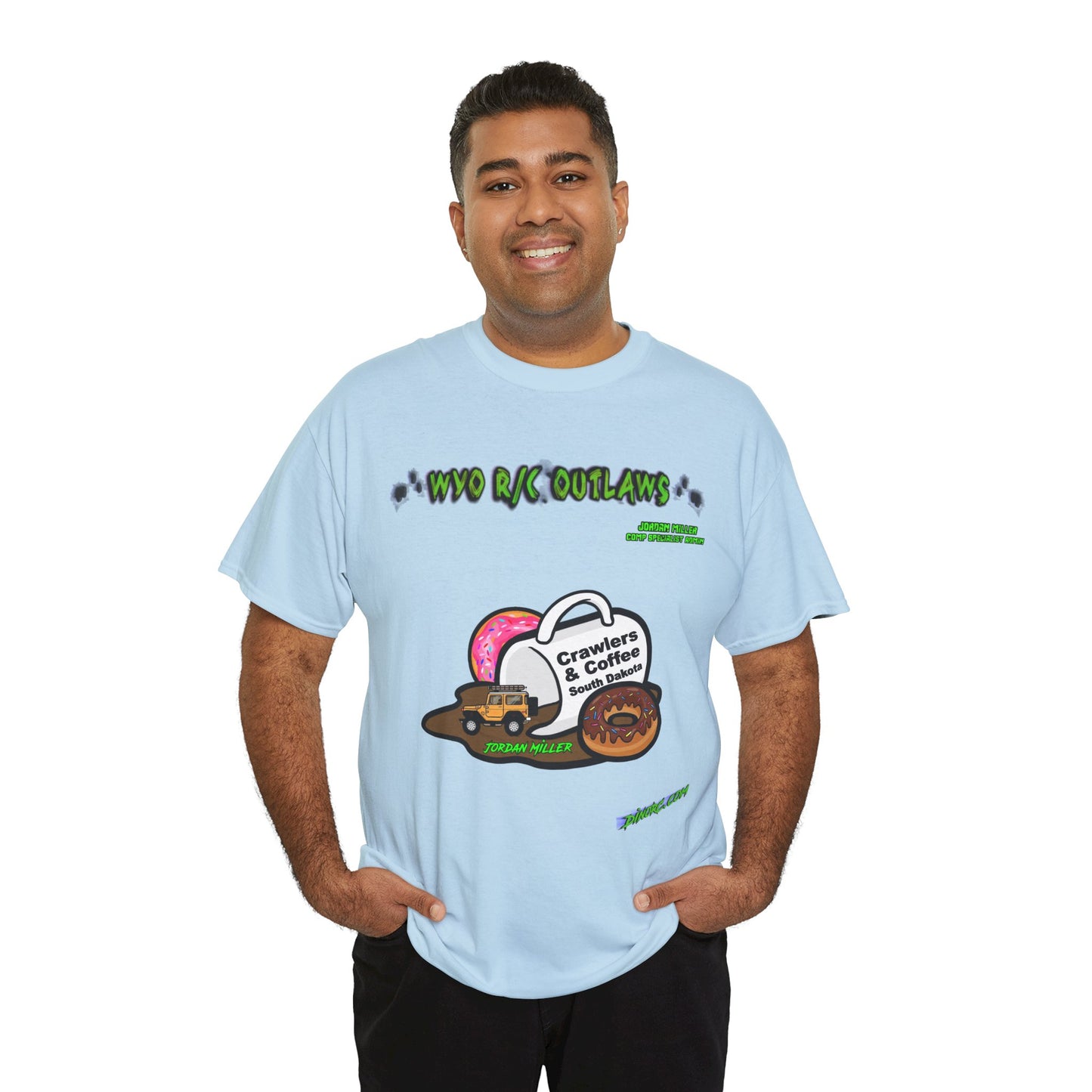 Jordan Miller WYO R/C OUTLAWS DinoRc Logo T-Shirt S-5x Black Green