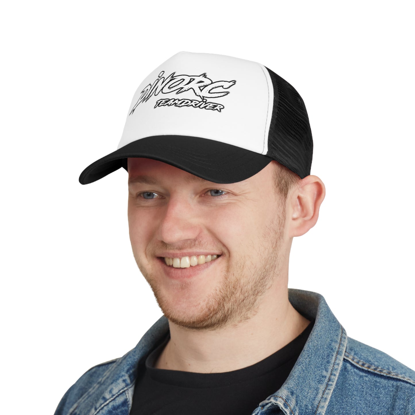 Red Black Blue or Pink DinoRC logoed Trucker Mesh Cap