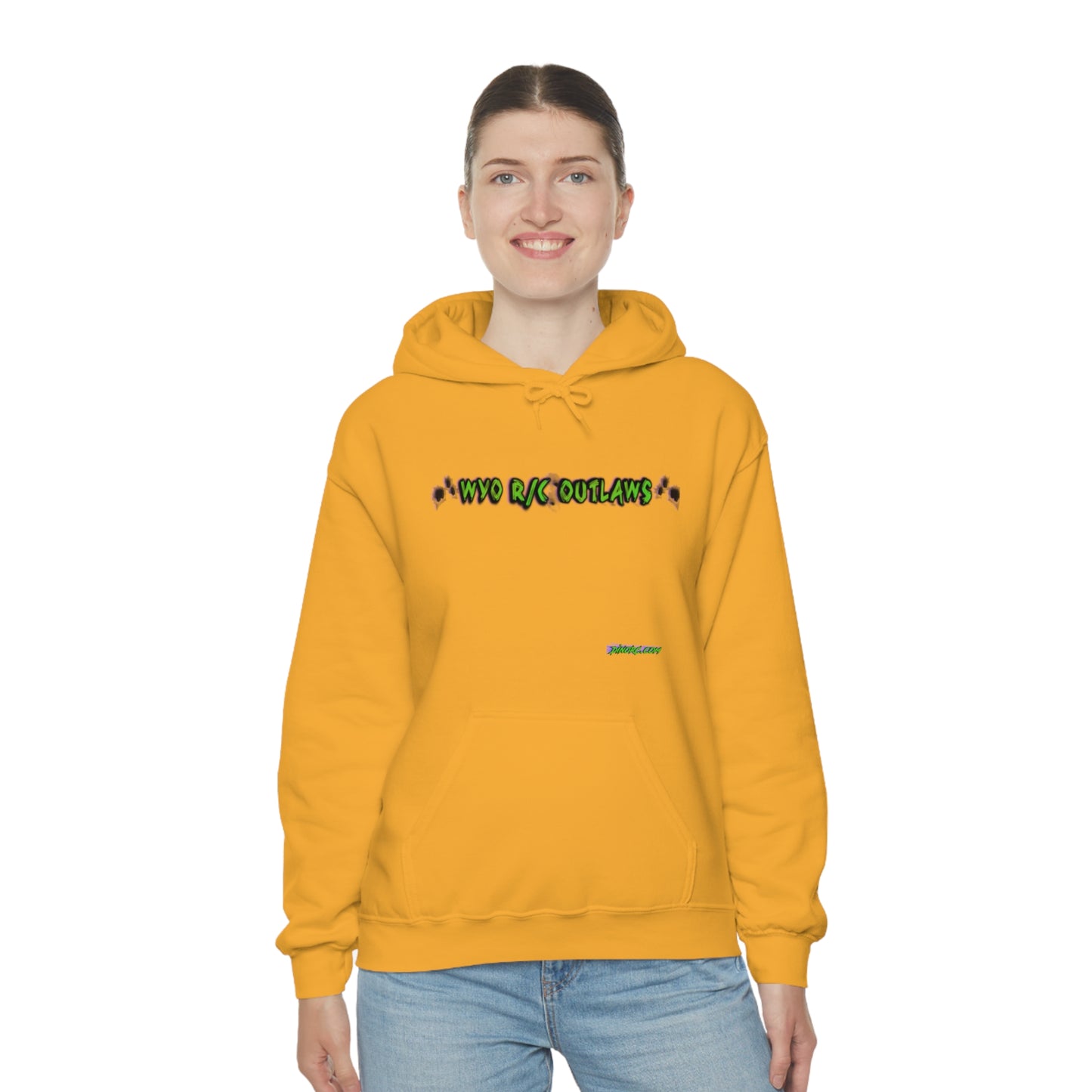 RC Outlaws DinoRC in 4 colors front back Hooded Sweatshirt