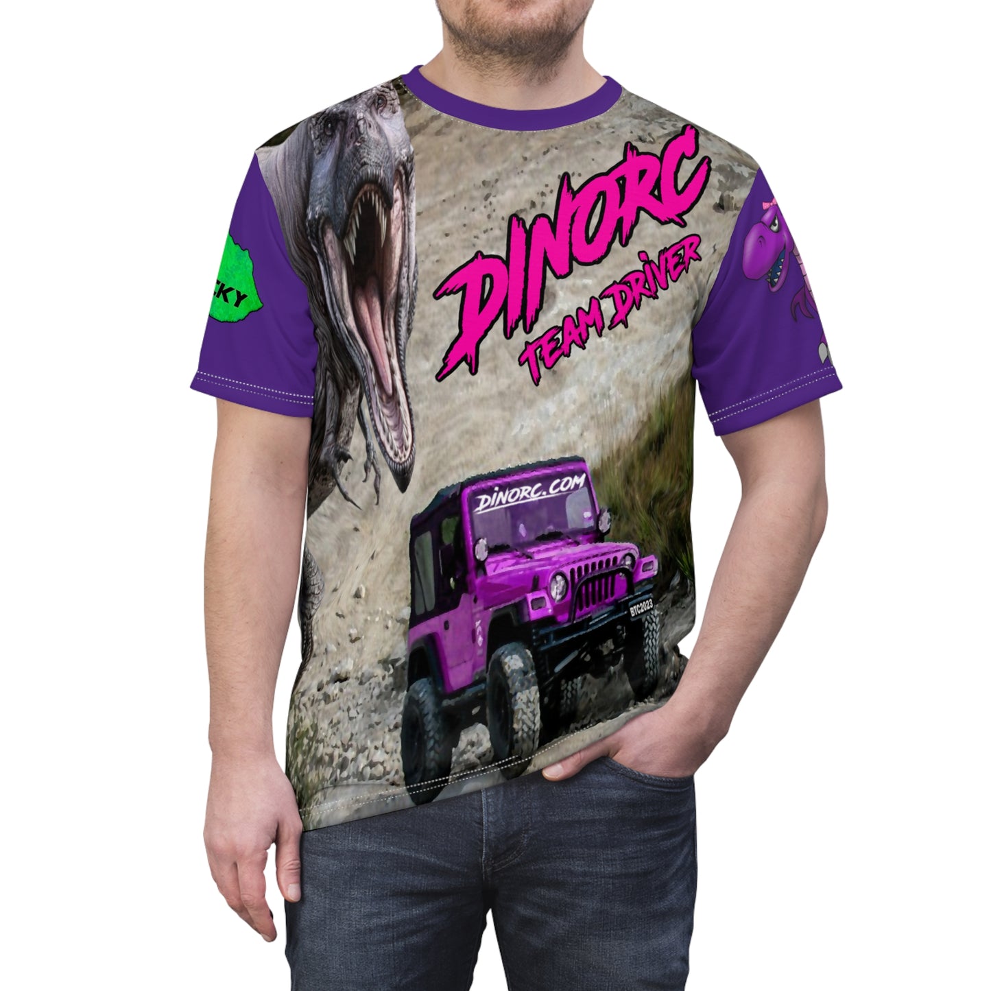 Dino Diva's T Shirt purple Sleeves