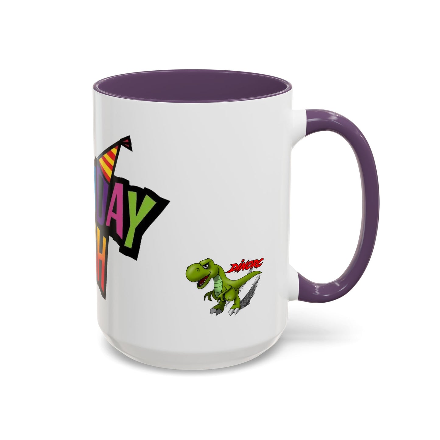 Birthday Bash Accent Coffee Mug - Fun Celebration Dino Theme