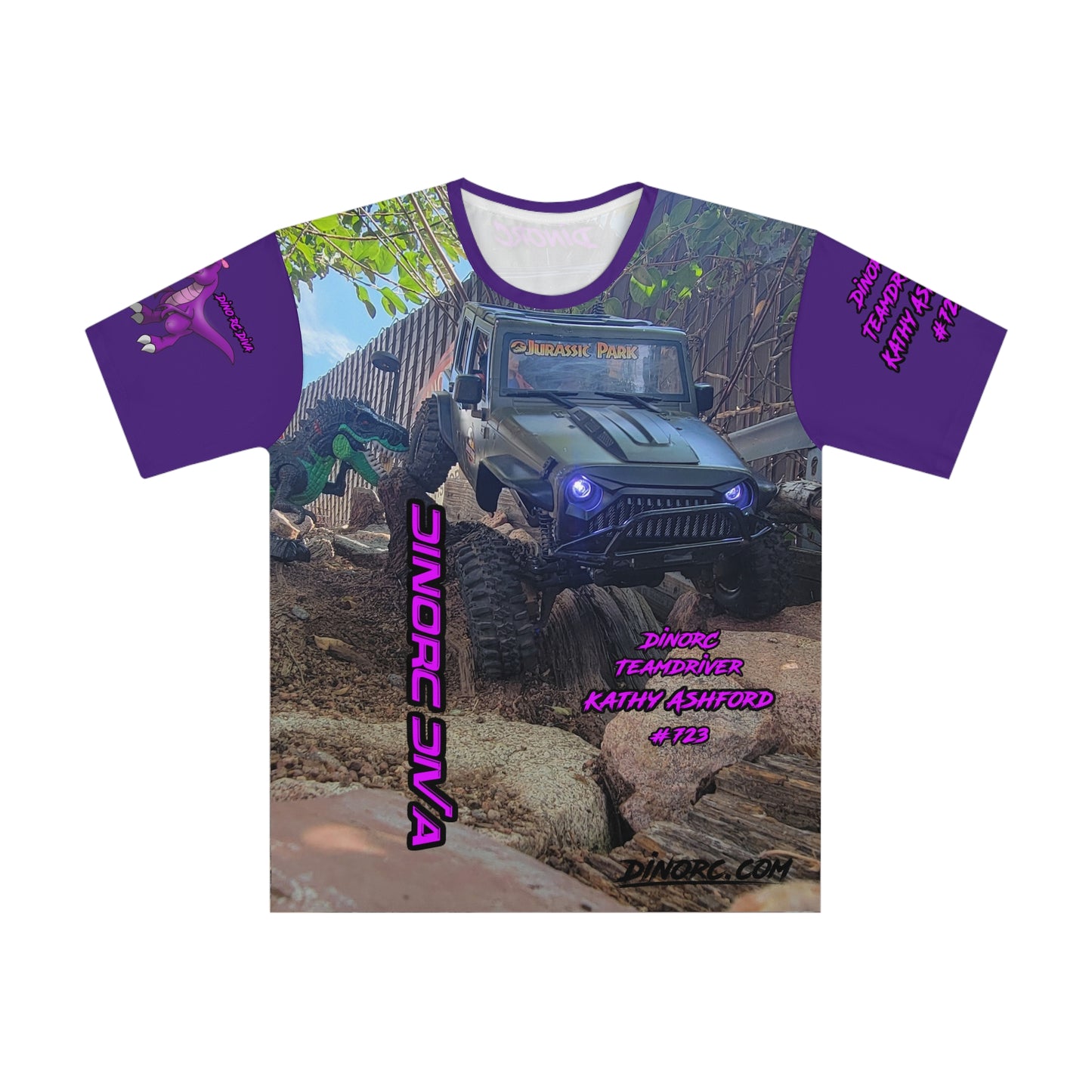 Vertical DinoRC Diva Teamdriver Kathy Ashford Loose T-shirt (AOP)