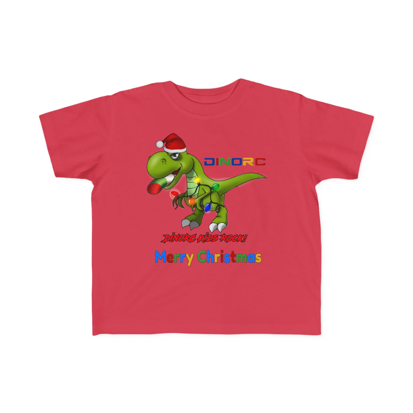 Merry Christmas DinoRC Christmas Toddler's Fine Jersey Tee