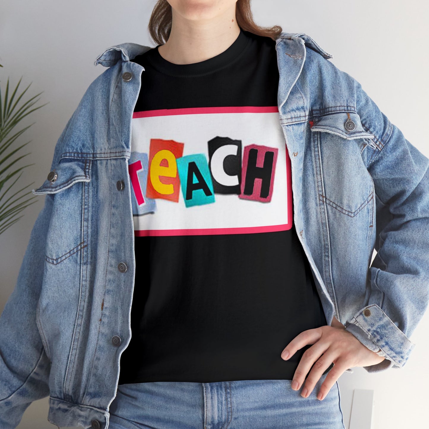 Teach White Logo Front Back T-Shirt 10 colors S-5x
