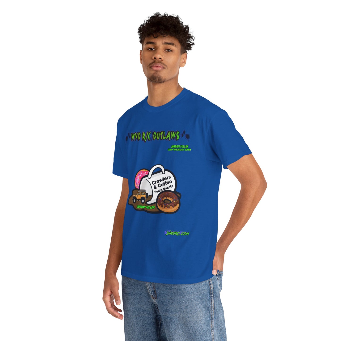 Jordan Miller WYO R/C OUTLAWS DinoRc Logo T-Shirt S-5x Black Green