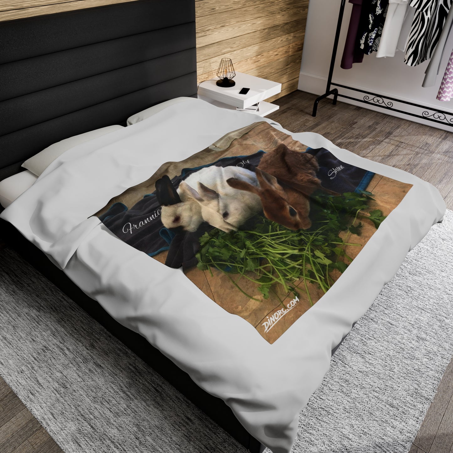 Rabbit Blanket Velveteen Plush Blanket
