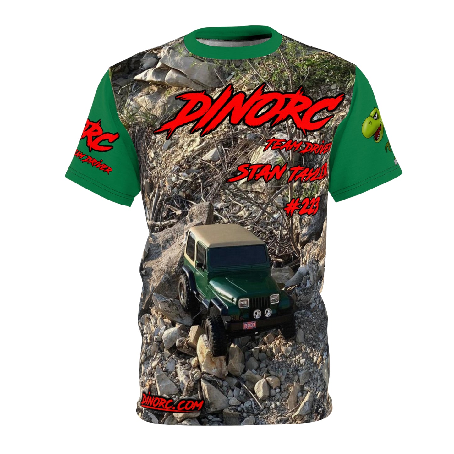 Copy of RC4WD Stan Taylor DinoRC Team Driver T Shirt Blue Sleeves