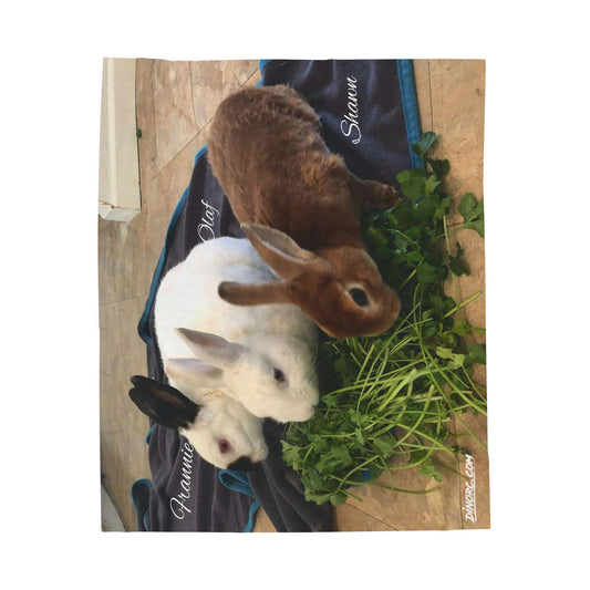 Rabbit Blanket Velveteen Plush Blanket