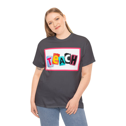 Teach White Logo Front Back T-Shirt 10 colors S-5x