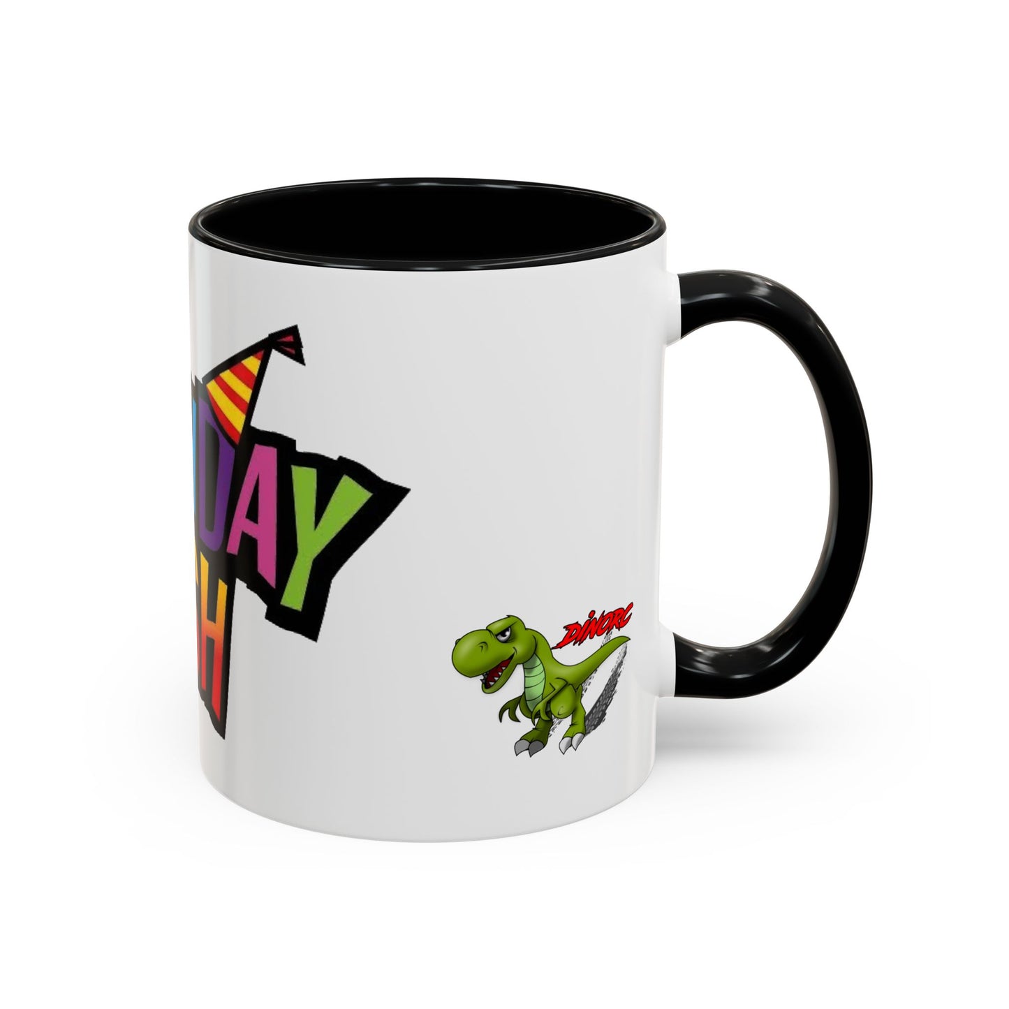 Birthday Bash Accent Coffee Mug - Fun Celebration Dino Theme