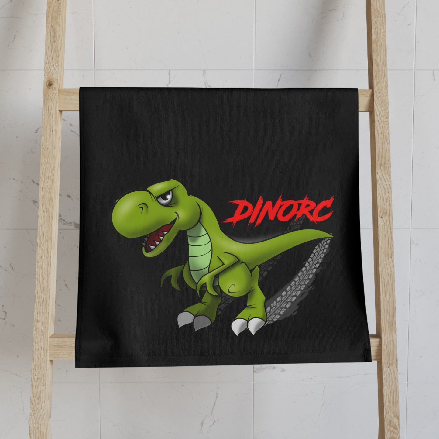 Black DinoRc Hand Towel