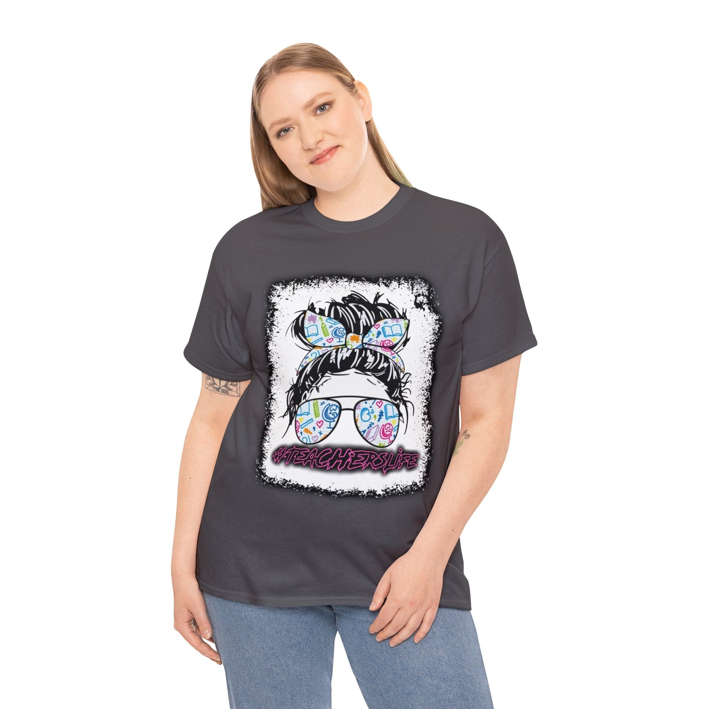 Teacher Life Logo Front Back T-Shirt 10 colors S-5x