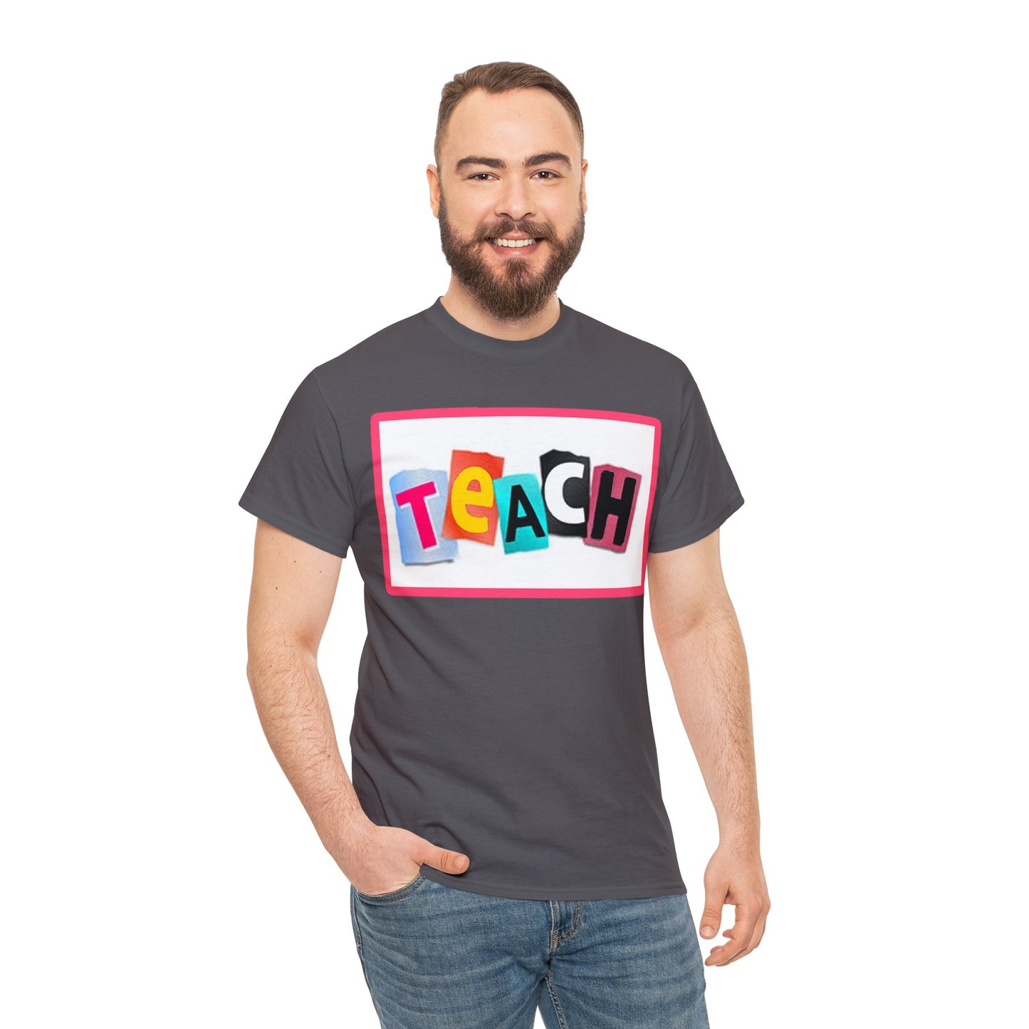 Teach White Logo Front Back T-Shirt 10 colors S-5x