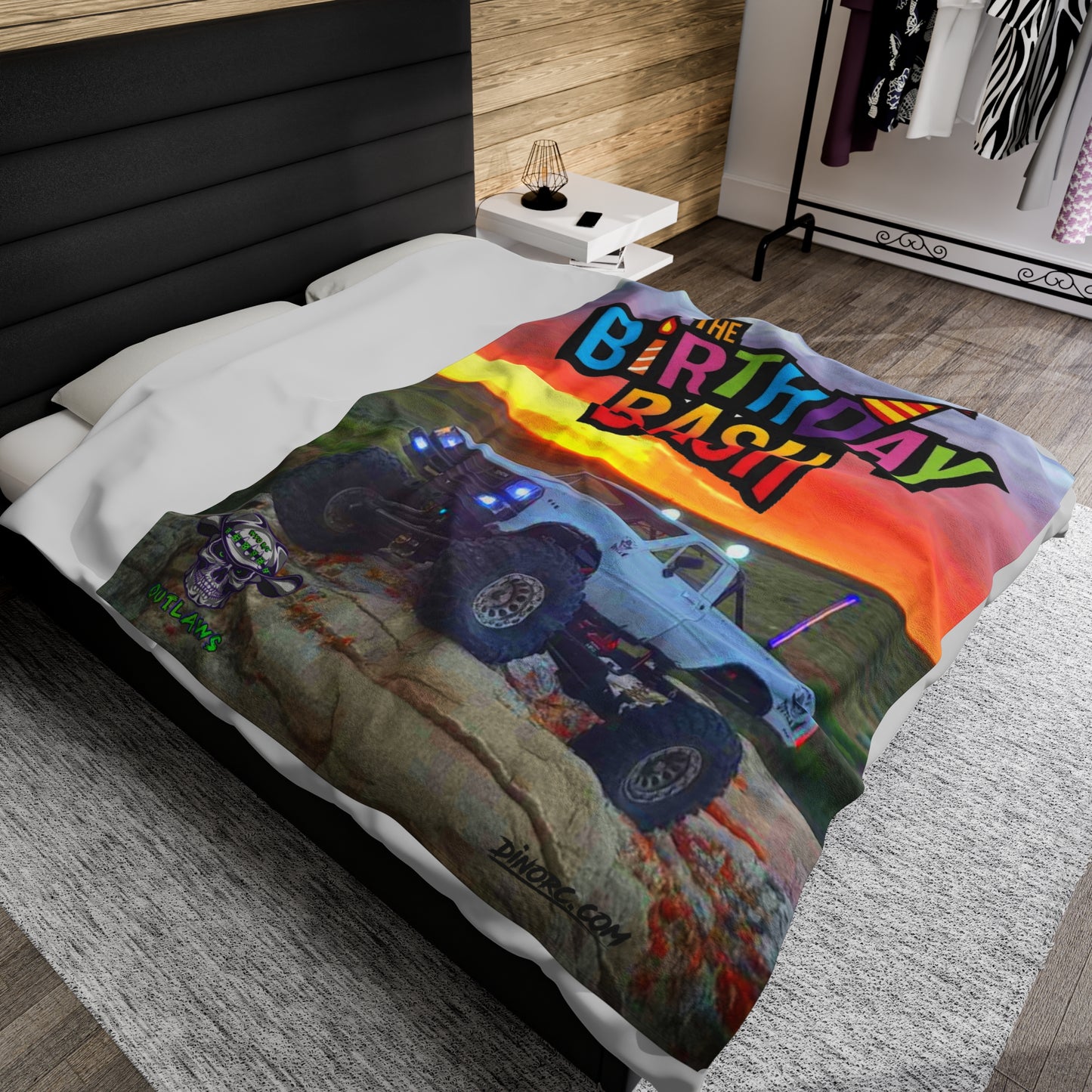 Birthday Bash Velveteen Plush Blanket
