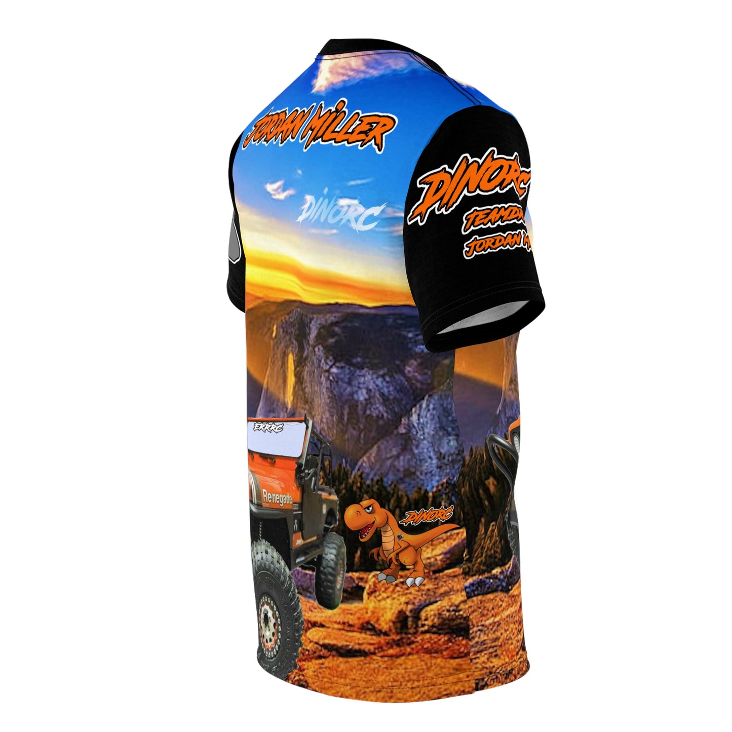 Jordan Miller ERRC DinoRC Team Driver T Shirt Black Sleeves