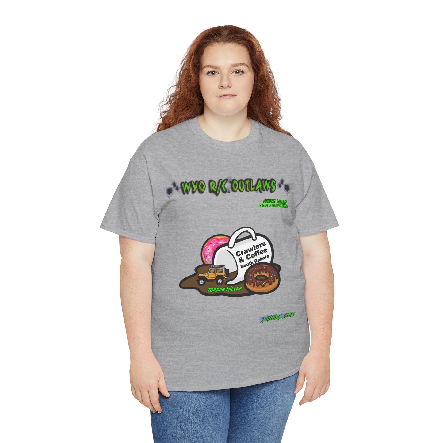 Jordan Miller WYO R/C OUTLAWS DinoRc Logo T-Shirt S-5x Black Green