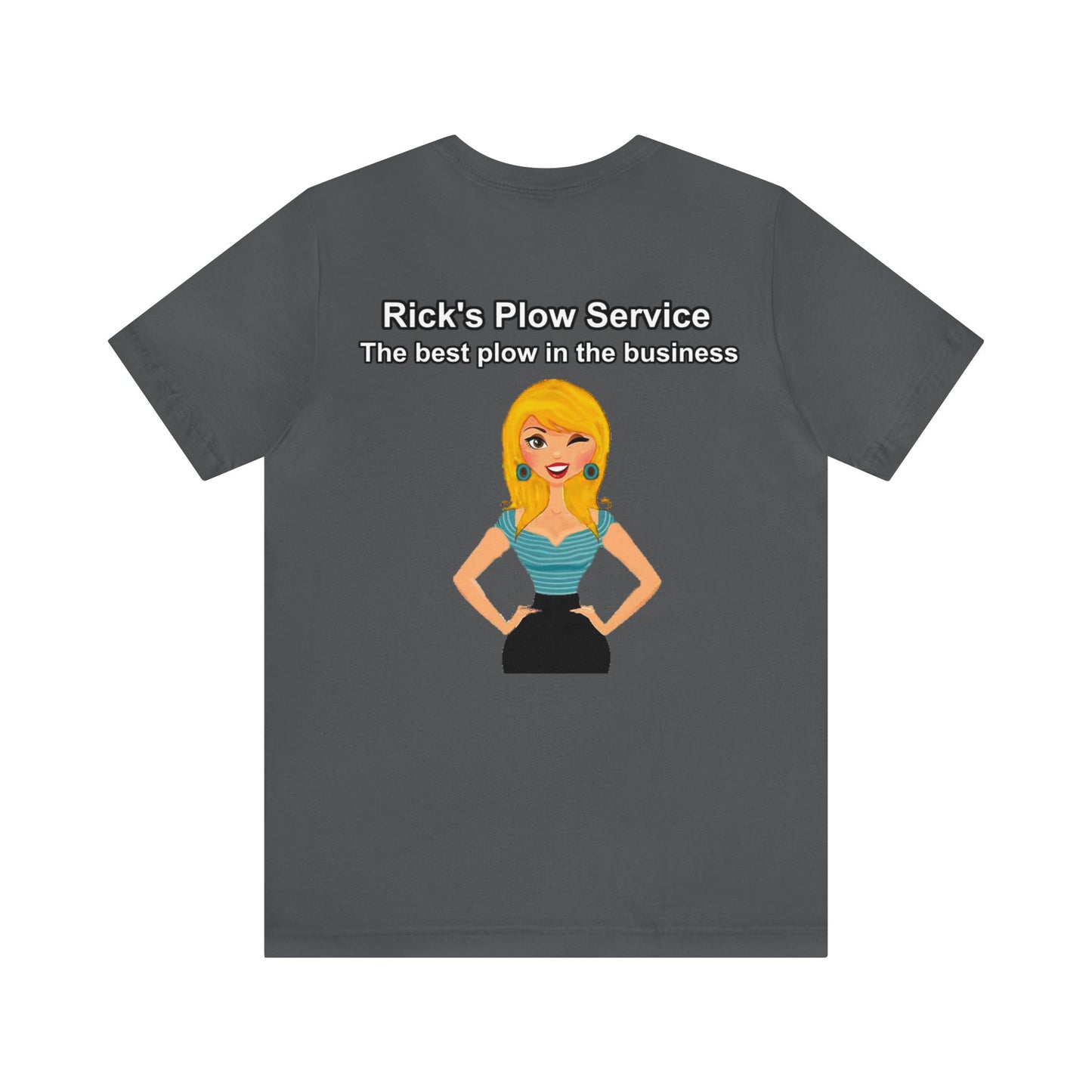 Rick's Plow Service Front Back Logo TEE