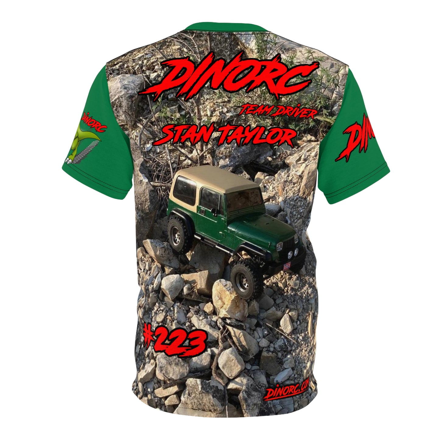 Copy of RC4WD Stan Taylor DinoRC Team Driver T Shirt Blue Sleeves