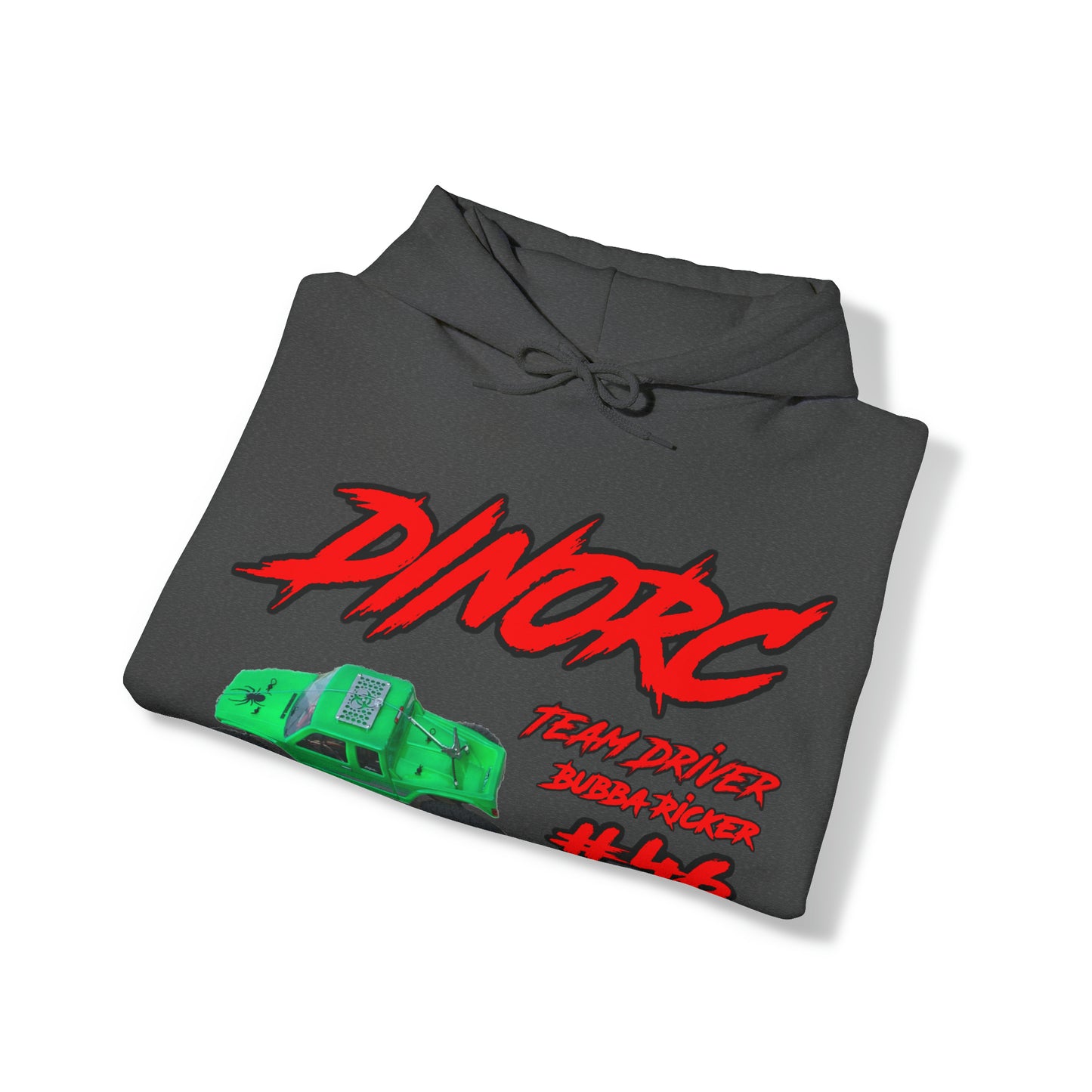 Bubba Ricker Team Driver Hooded Sweatshirt front back logo