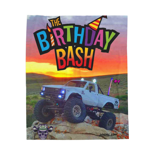 #1 Birthday Bash Velveteen Plush Blanket