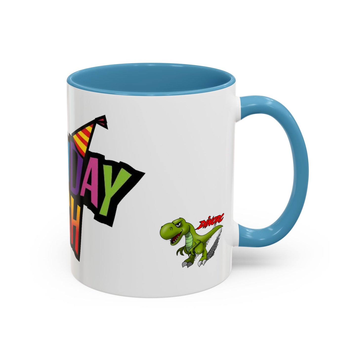 Birthday Bash Accent Coffee Mug - Fun Celebration Dino Theme