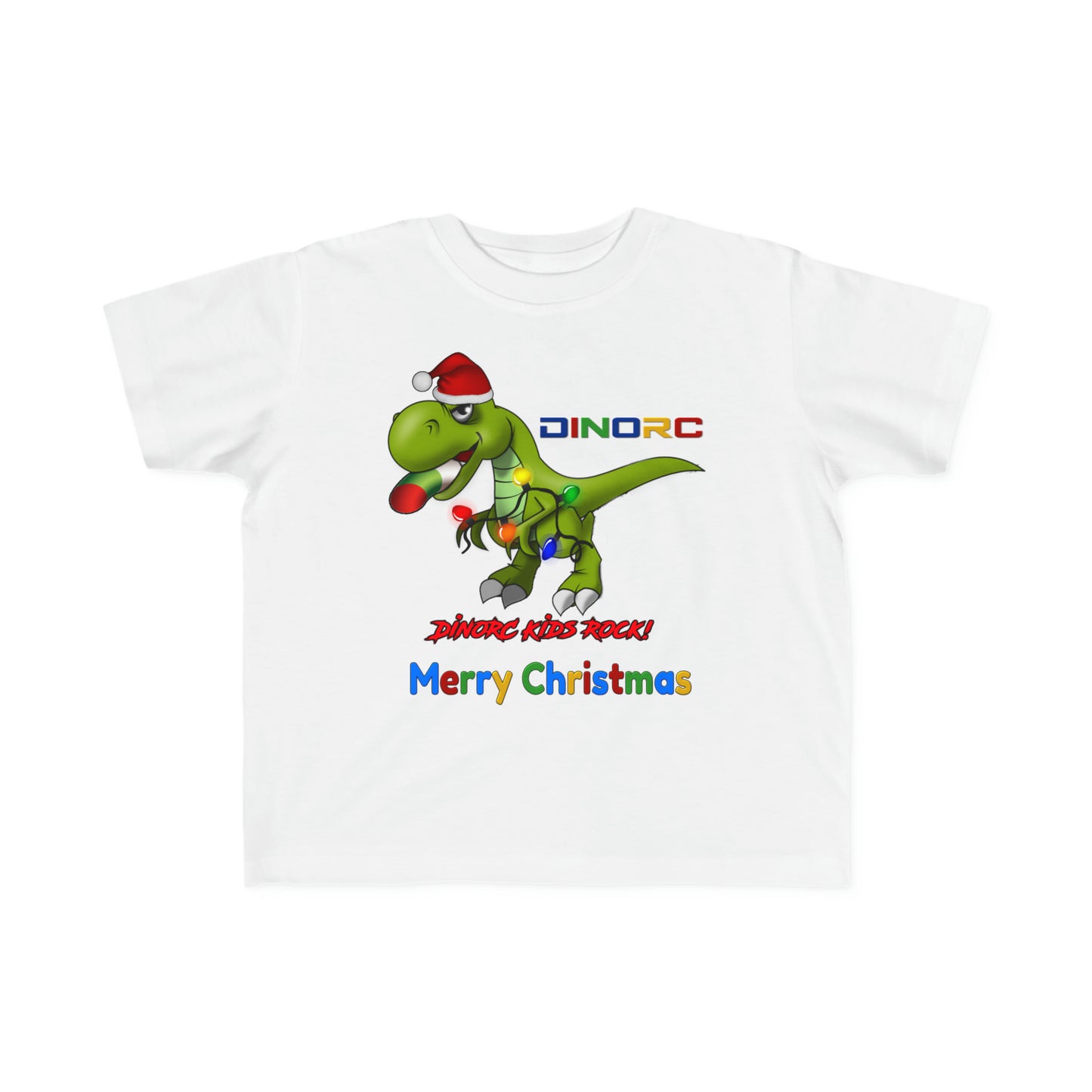 Merry Christmas DinoRC Christmas Toddler's Fine Jersey Tee