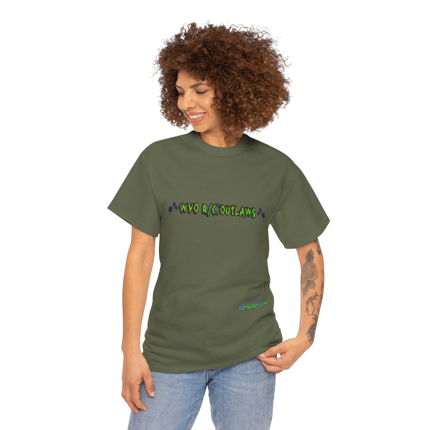 WYO R/C OUTLAWS DinoRc Logo T-Shirt S-5x Black Green