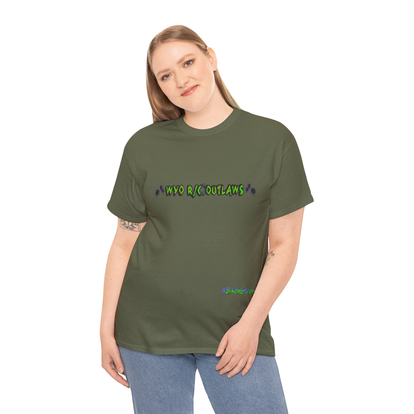 WYO R/C OUTLAWS DinoRc Logo T-Shirt S-5x Black Green