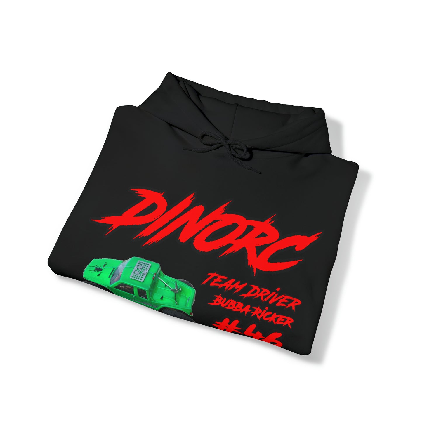 Bubba Ricker Team Driver Hooded Sweatshirt front back logo