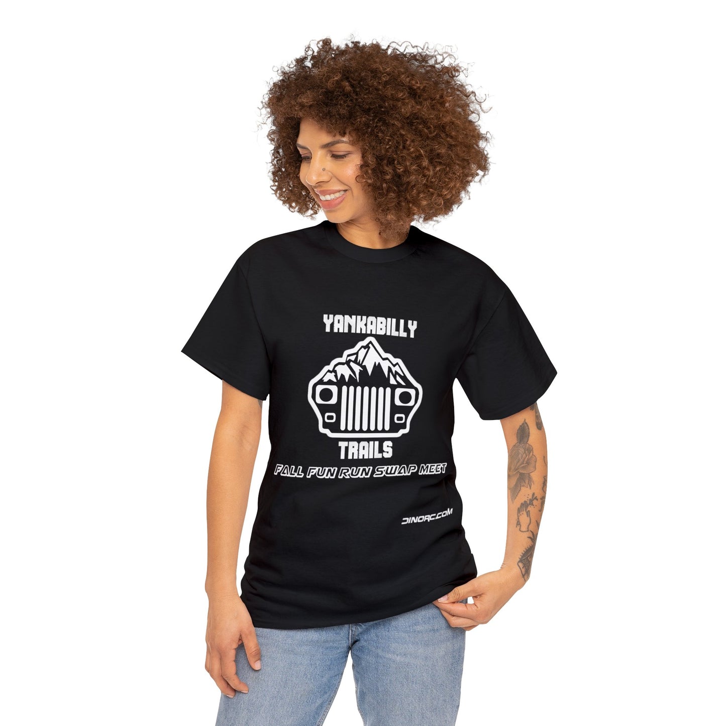 Yankabilly Trails DinoRc Logo T-Shirt S-5x Black White Green Blue Red