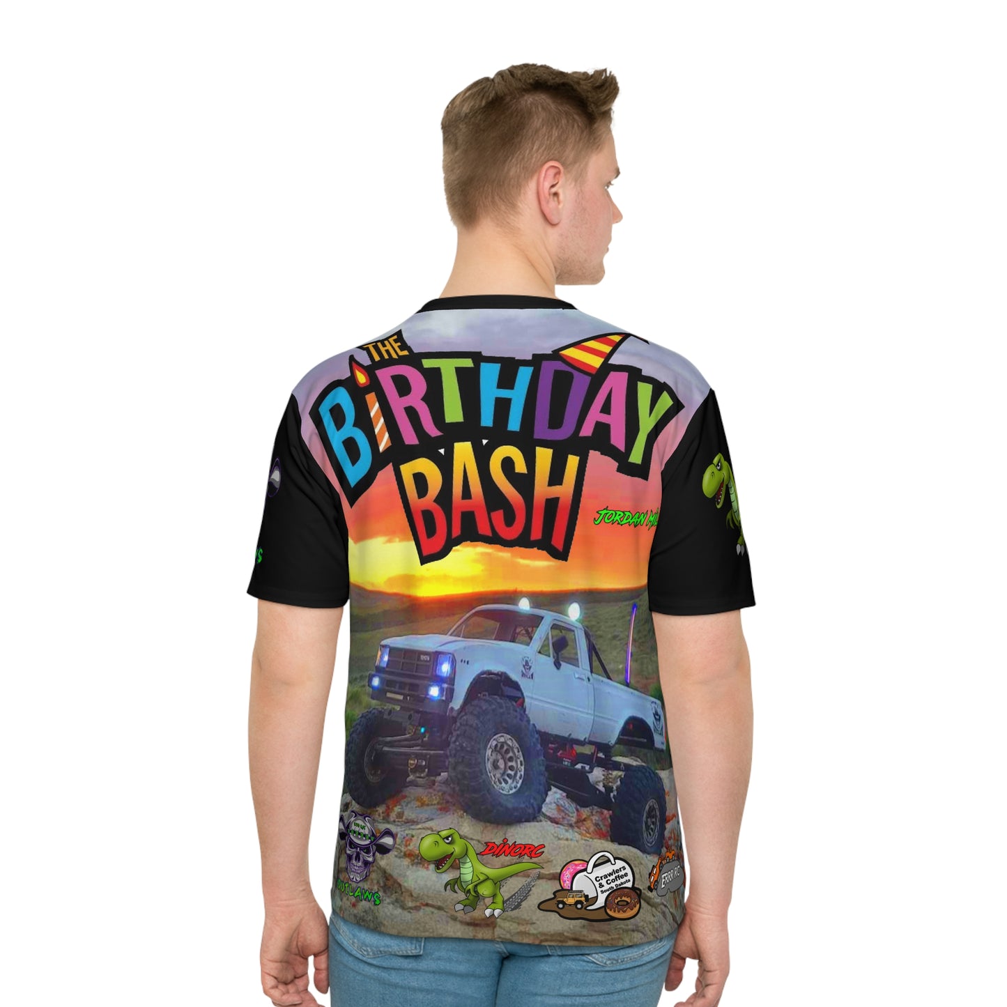 Jordan Miller Birthday Bash WYO OUTLAWS DinoRc Loose T-shirt (AOP)
