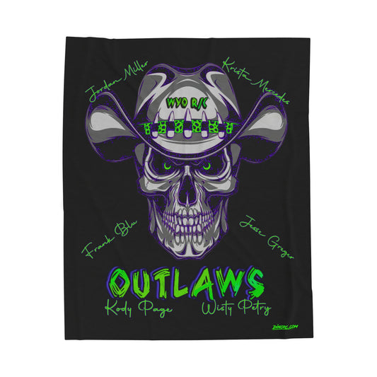 WYO/RC Outlaws Velveteen Plush Blanket