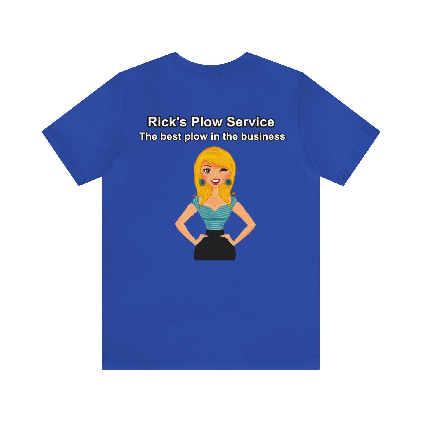 Rick's Plow Service Front Back Logo TEE