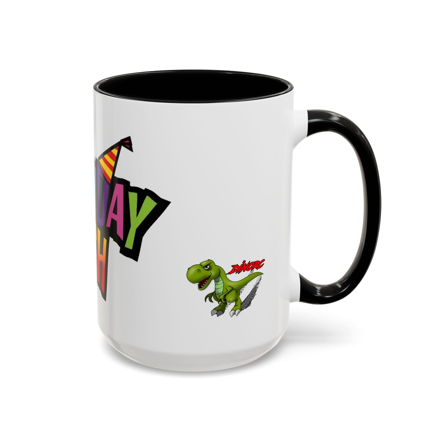 Birthday Bash Accent Coffee Mug - Fun Celebration Dino Theme