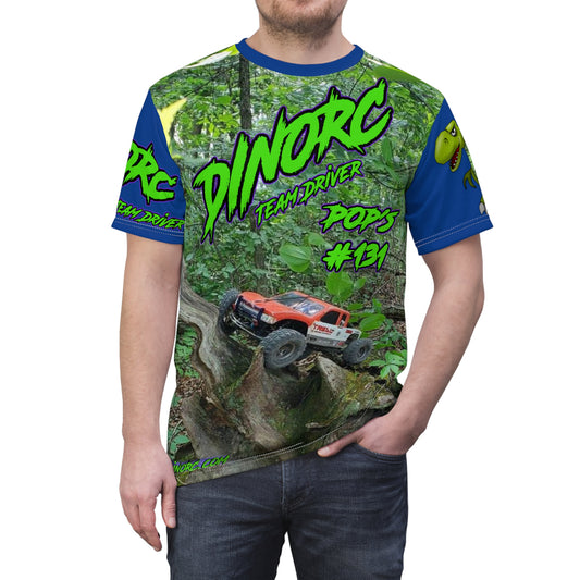Steve Popelwel Blue N Green DinoRC Team Driver T Shirt Blue Sleeves